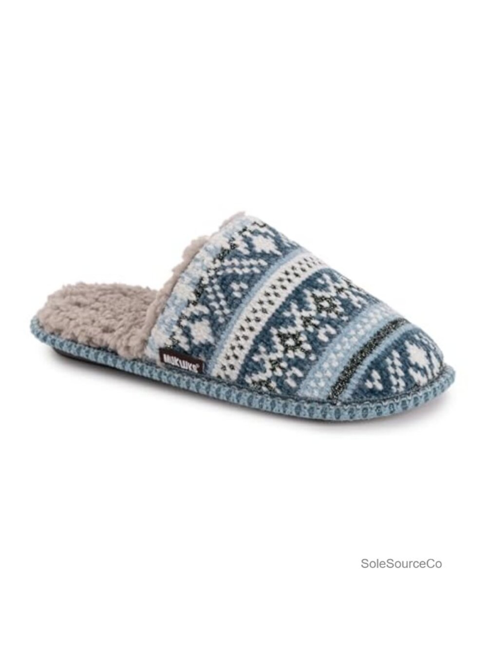 MUK LUKS Womens Ashlie Scuff Faux Sherpa Lined Slippers Indoor Outdoor Slip